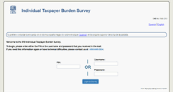 Desktop Screenshot of irstaxpayerburdensurvey.org